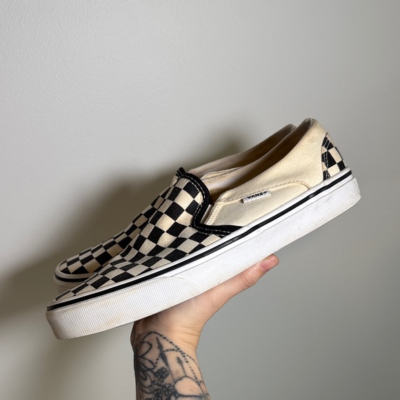 Vans Black and White Checkerboard Slip-Ons - Picture 2 of 6